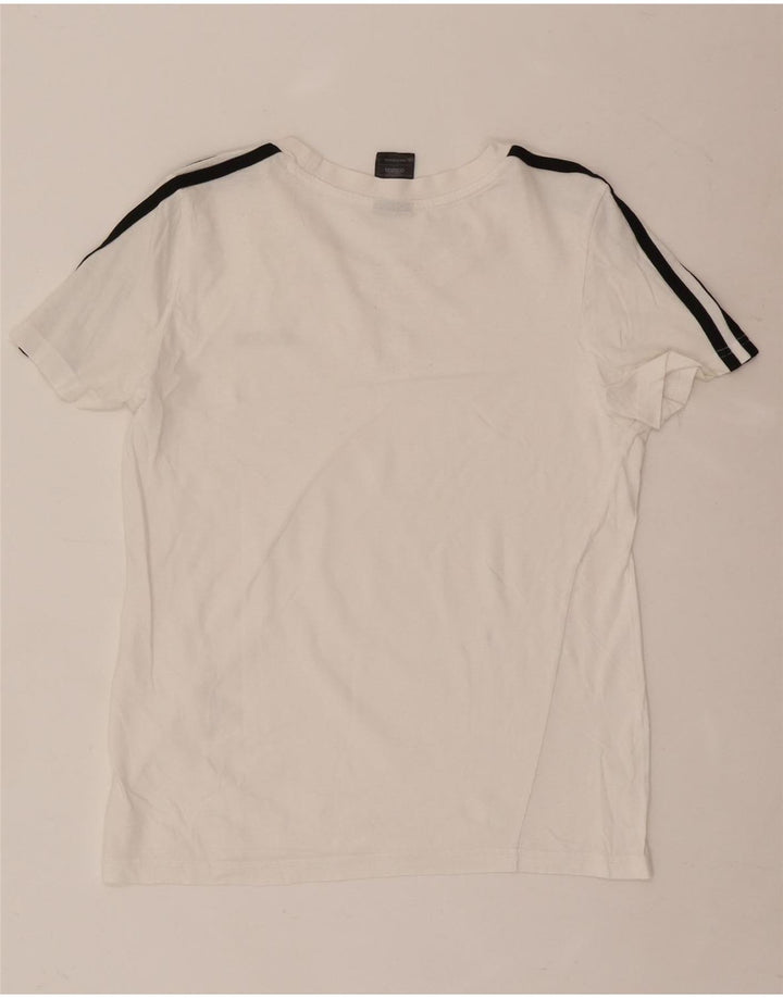 Adidas Dame T-Shirt Top UK 12/14 Medium White