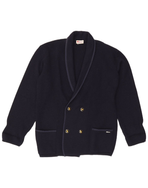 Giuliano herre cardigan sweater Medium marineblå uld