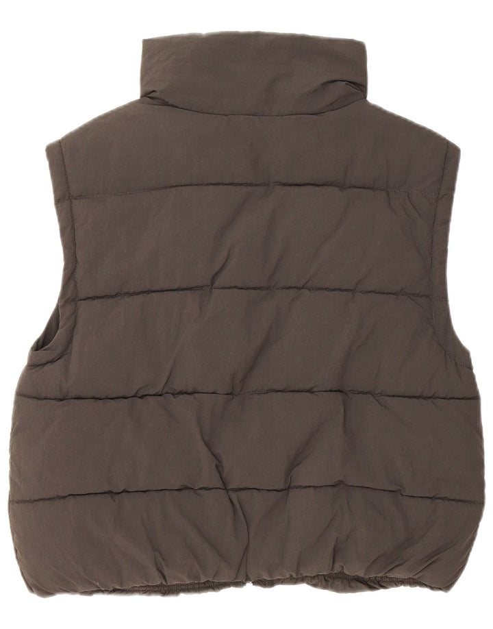 ZARA Girls Padded Gilet 13-14 Years Grey Polyester