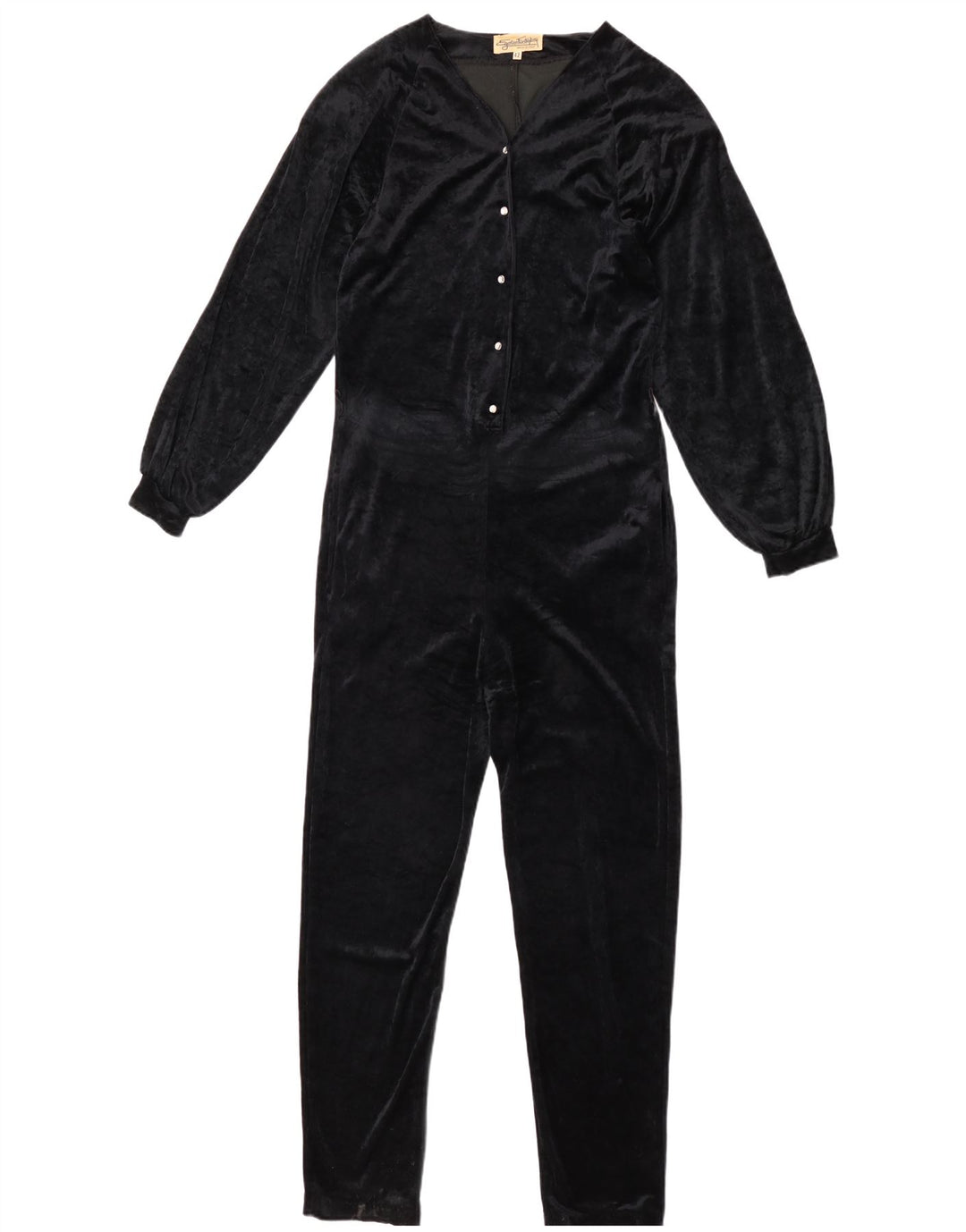 Egon Von Furstenberg Womens Long Sleeve Jumpsuit IT 42 Medium Navy Blue