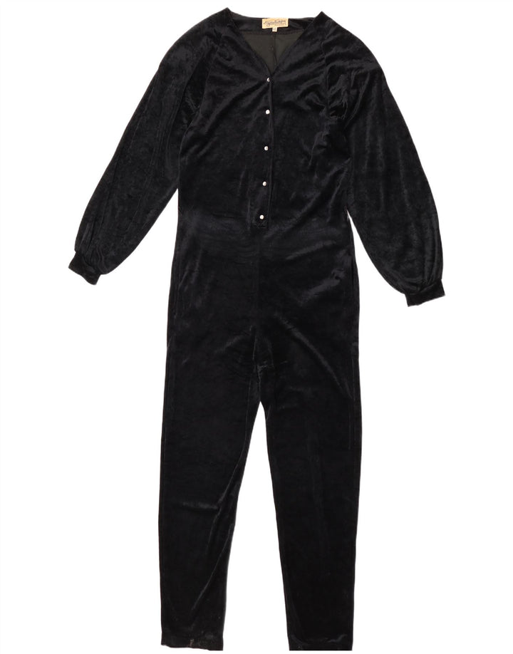 Egon Von Furstenberg Womens Long Sleeve Jumpsuit IT 42 Medium Navy Blue