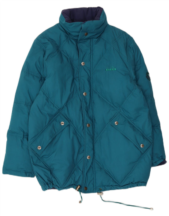 Diadora Chaqueta acolchada reversible para hombre ES 36 Small Azul Poliéster