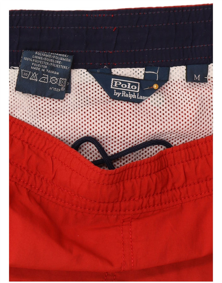 Polo Ralph Lauren Mens Swimming Shorts Medium  Red Polyester