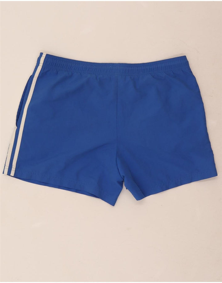 Pantaloni scurți sport grafic Adidas pentru bărbați, poliester albastru mediu