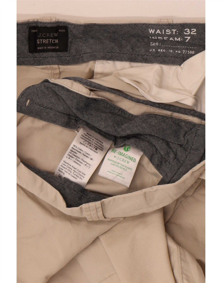 J. Crew Mens Chino Shorts W32 Medium Beige Cotton