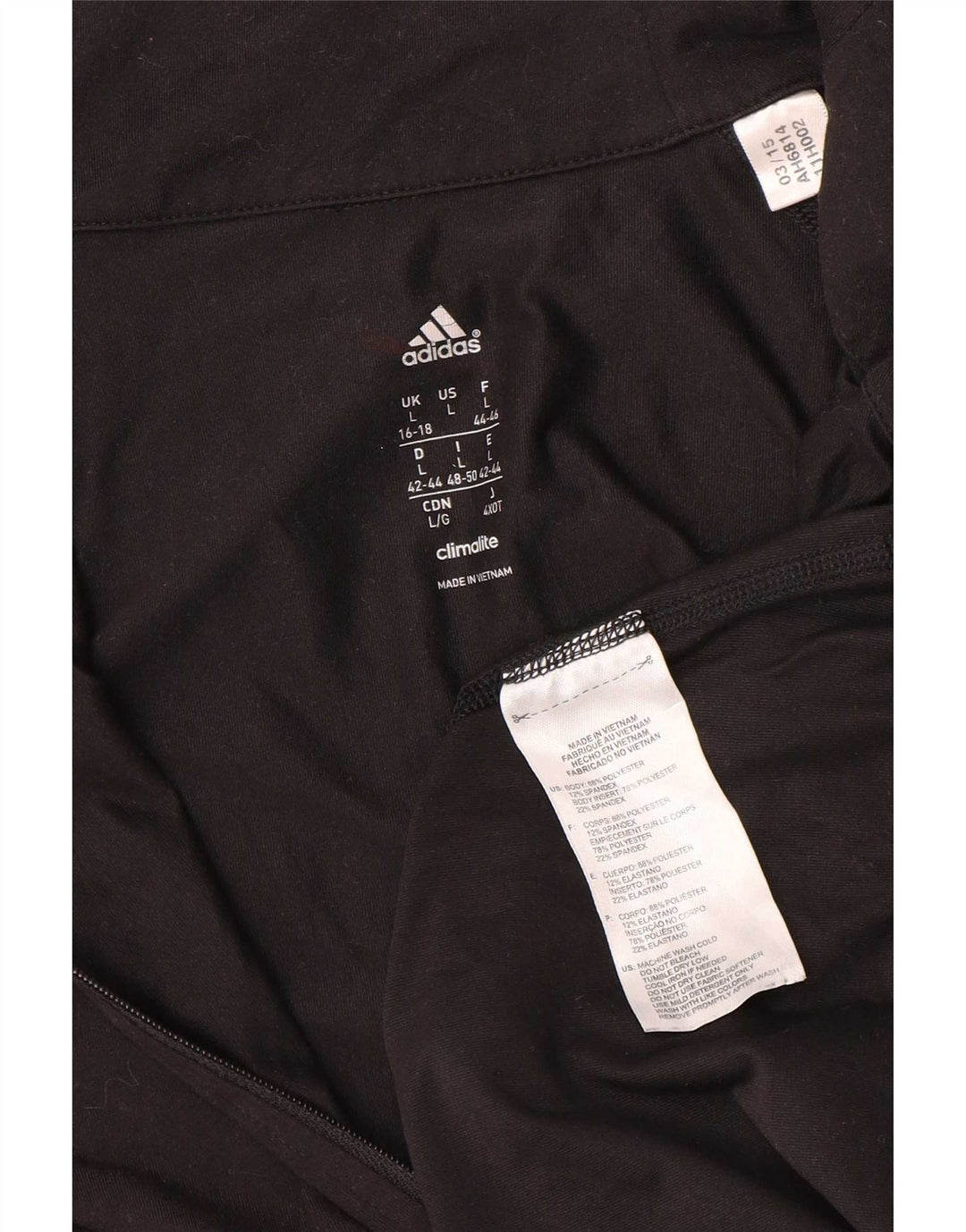 Adidas Damen Climalite Pullover Trainingsanzug Top UK 16/18 Large Schwarz