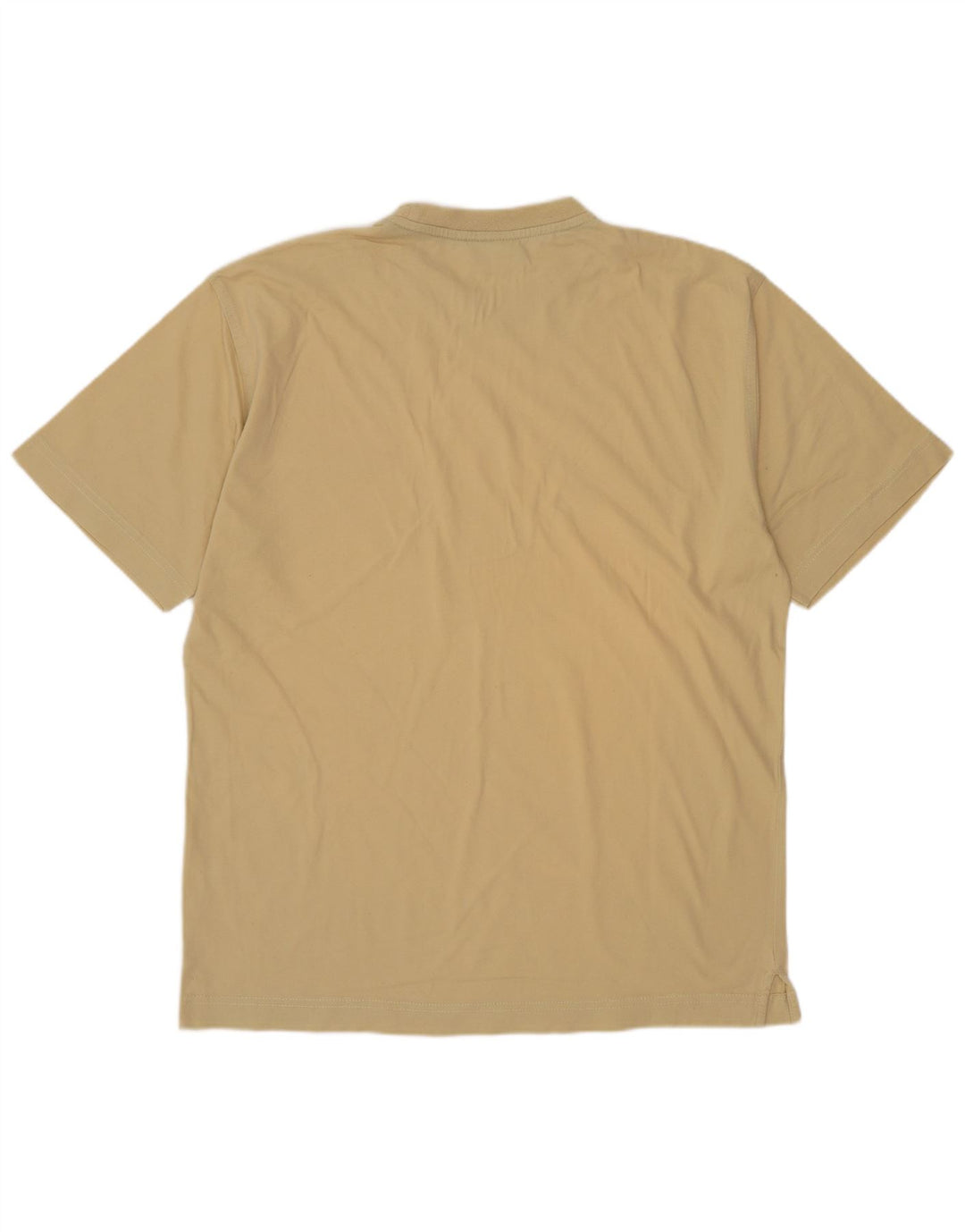 Asics Mens T-Shirt Top Medium Yellow Cotton