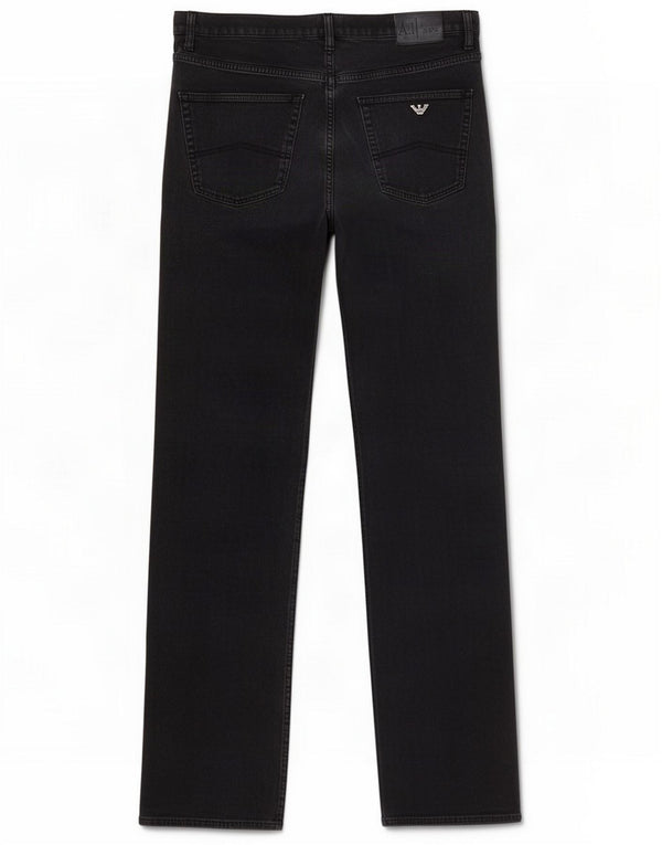 Armani Mens Regular Casual Trousers W34 L32 Navy Blue Cotton