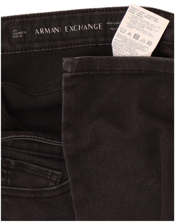 Armani Jeans Dame Slim Jeans W30 L28 Sort Bomuld