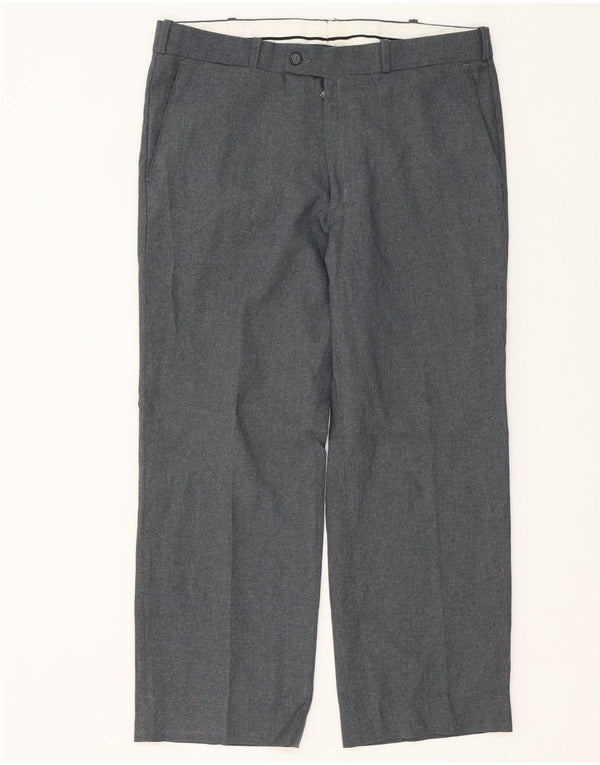 Farah Pantalon de costume large pour homme W32 L26 Gris Polyester