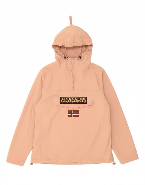 NAPAPIJRI Womens Graphic Hooded Anorak Jacket UK 20 2XL Pink Polyamide