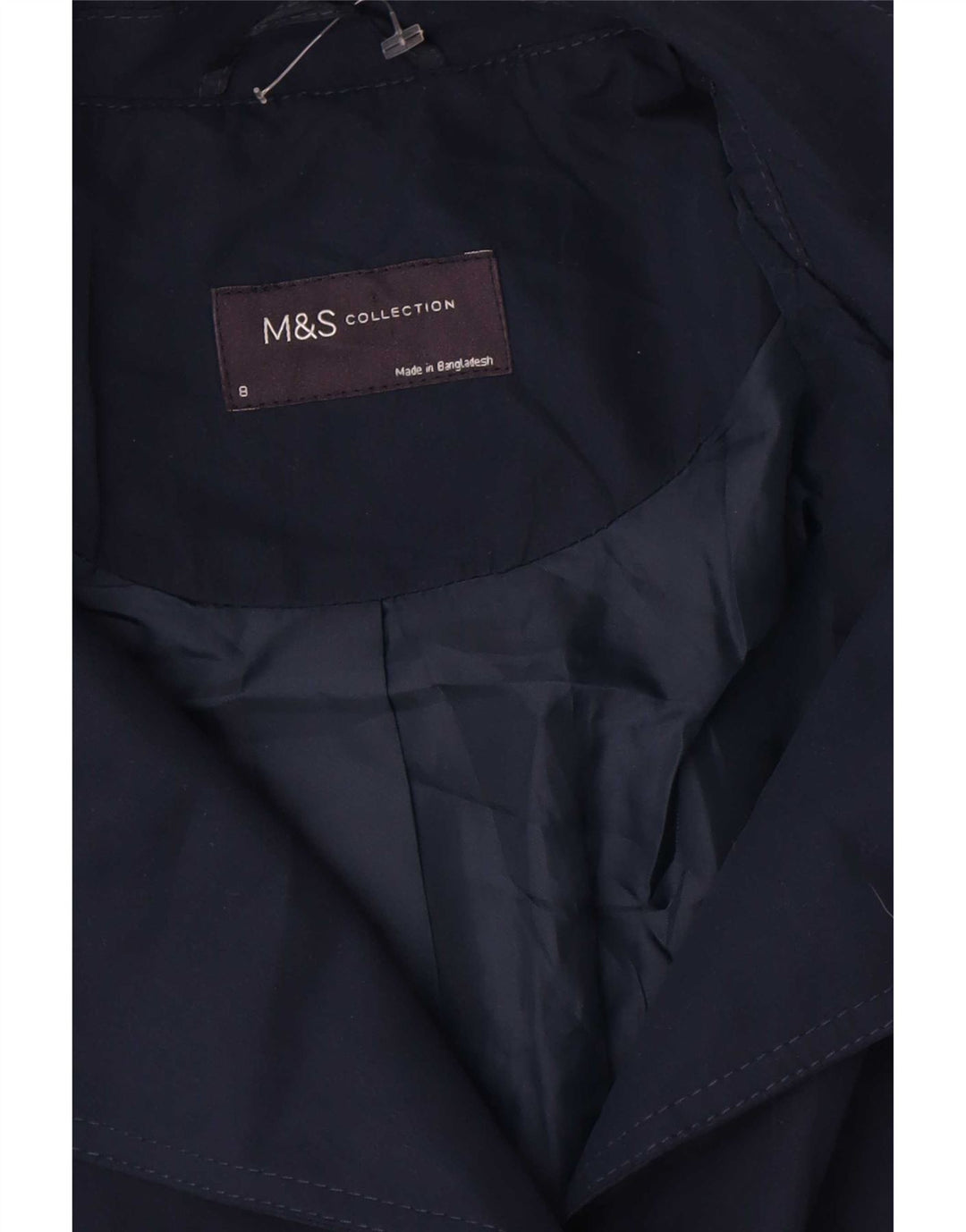 Marks & Spencer Gabardina para mujer UK 8 Small Poliéster azul marino