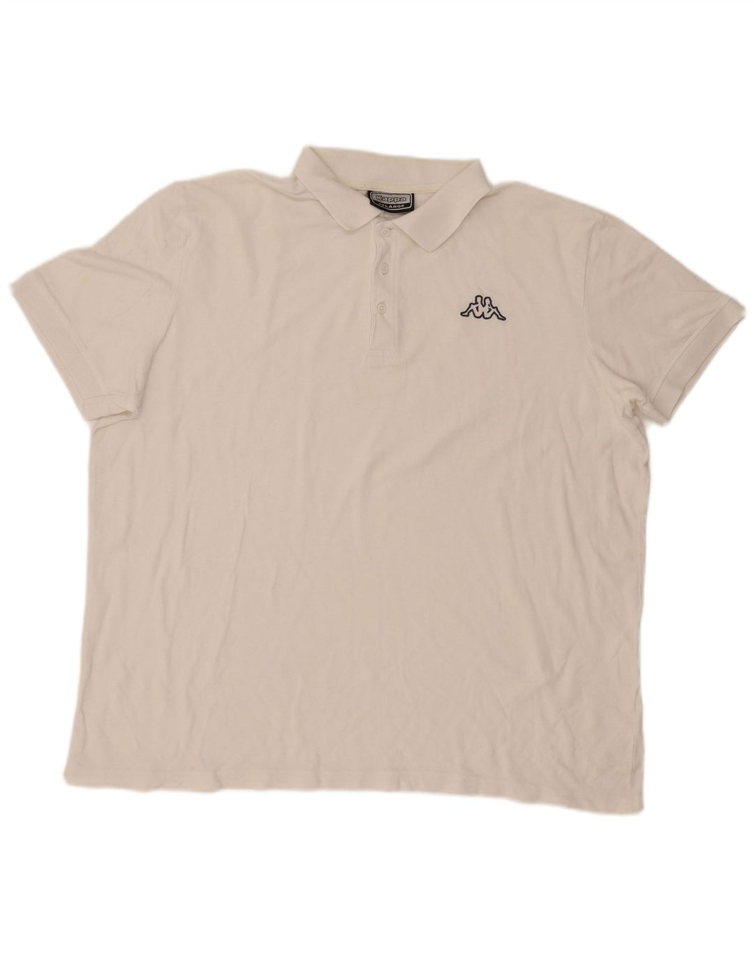 Kappa Mens Polo Shirt 2XL White Cotton