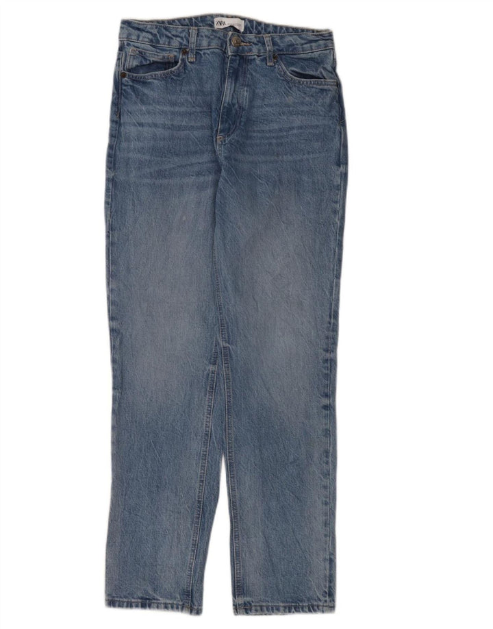 Zara Dame Straight Jeans EU 40 Medium W30 L31 Blå