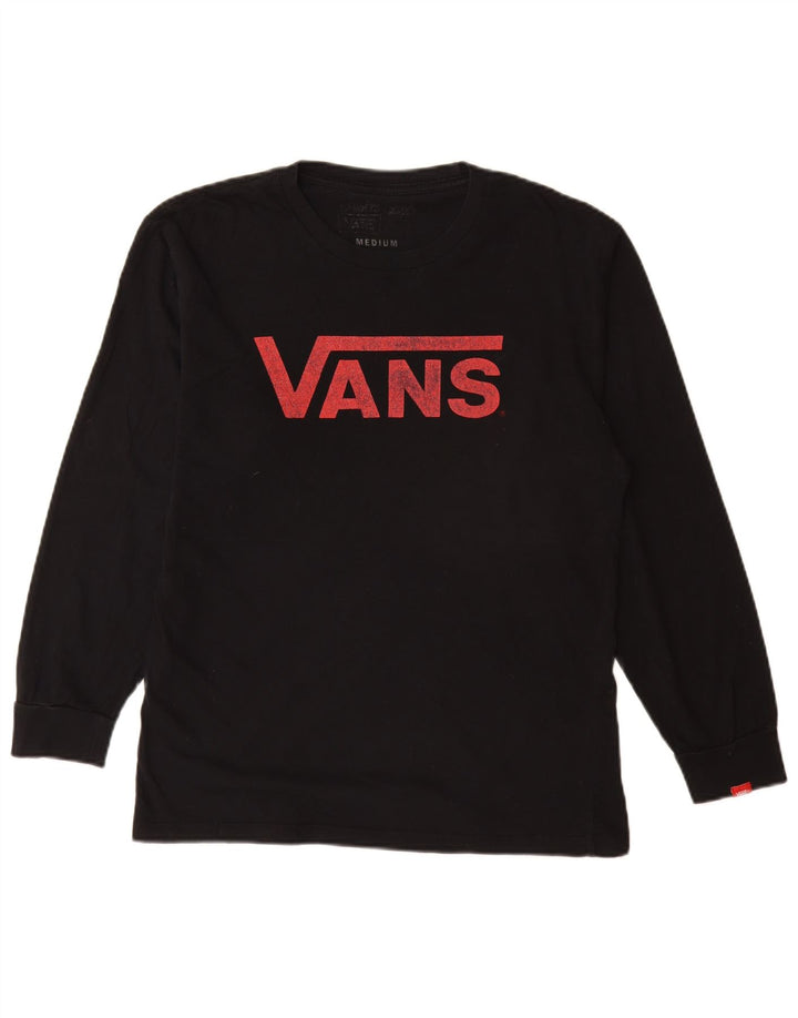 Vans Mens Graphic Top Manga Longa Médio Algodão Preto