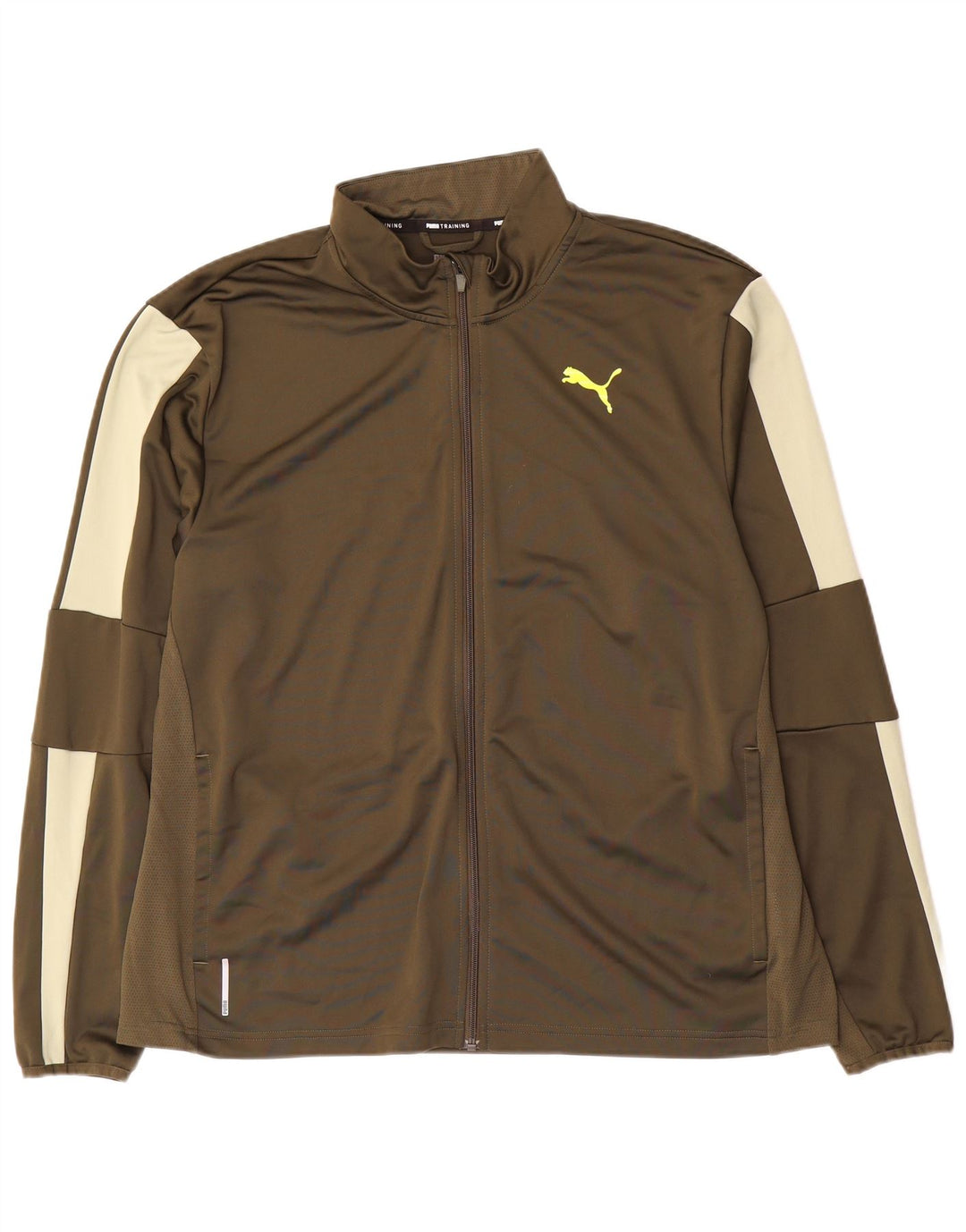 Puma Mens Tracksuit Top Jacket XL Green Colourblock Polyester