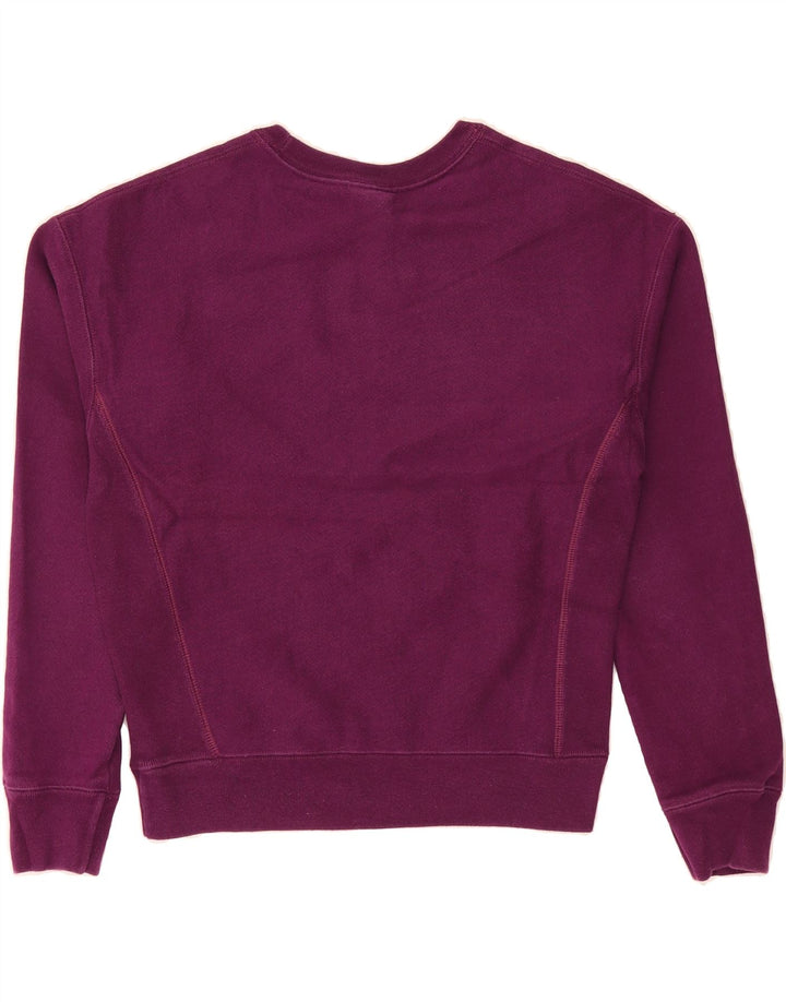 CHAMPION Womens Oversized Sweatshirt Jumper UK 10 Small Purple Cotton Vintage Champion and Second-Hand Champion from Messina Hembry 