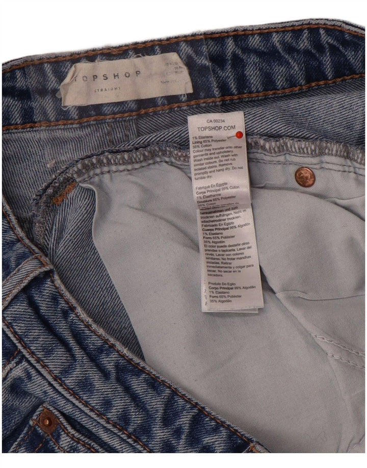 Blugi drepti pentru femei Topshop L30 L26 Poliester albastru