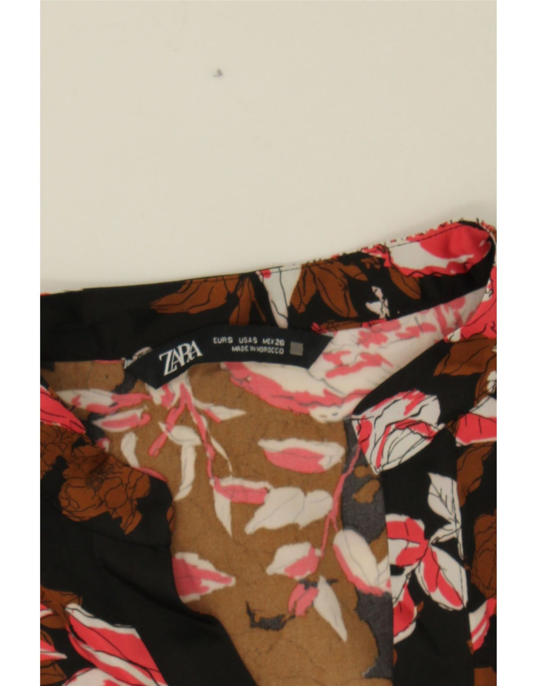 ZARA Womens Playsuit UK 10 Small  Black Floral Vintage Zara and Second-Hand Zara from Messina Hembry 