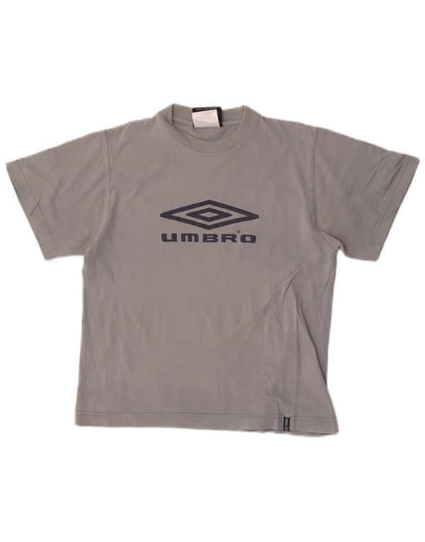 Γραφικό T-Shirt Umbro Boys Top 11-12 ετών Γκρι βαμβακερό