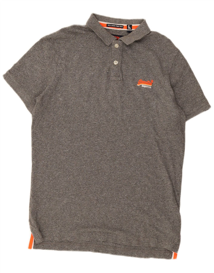 Superdry Polo Homme 2XL Gris Coton