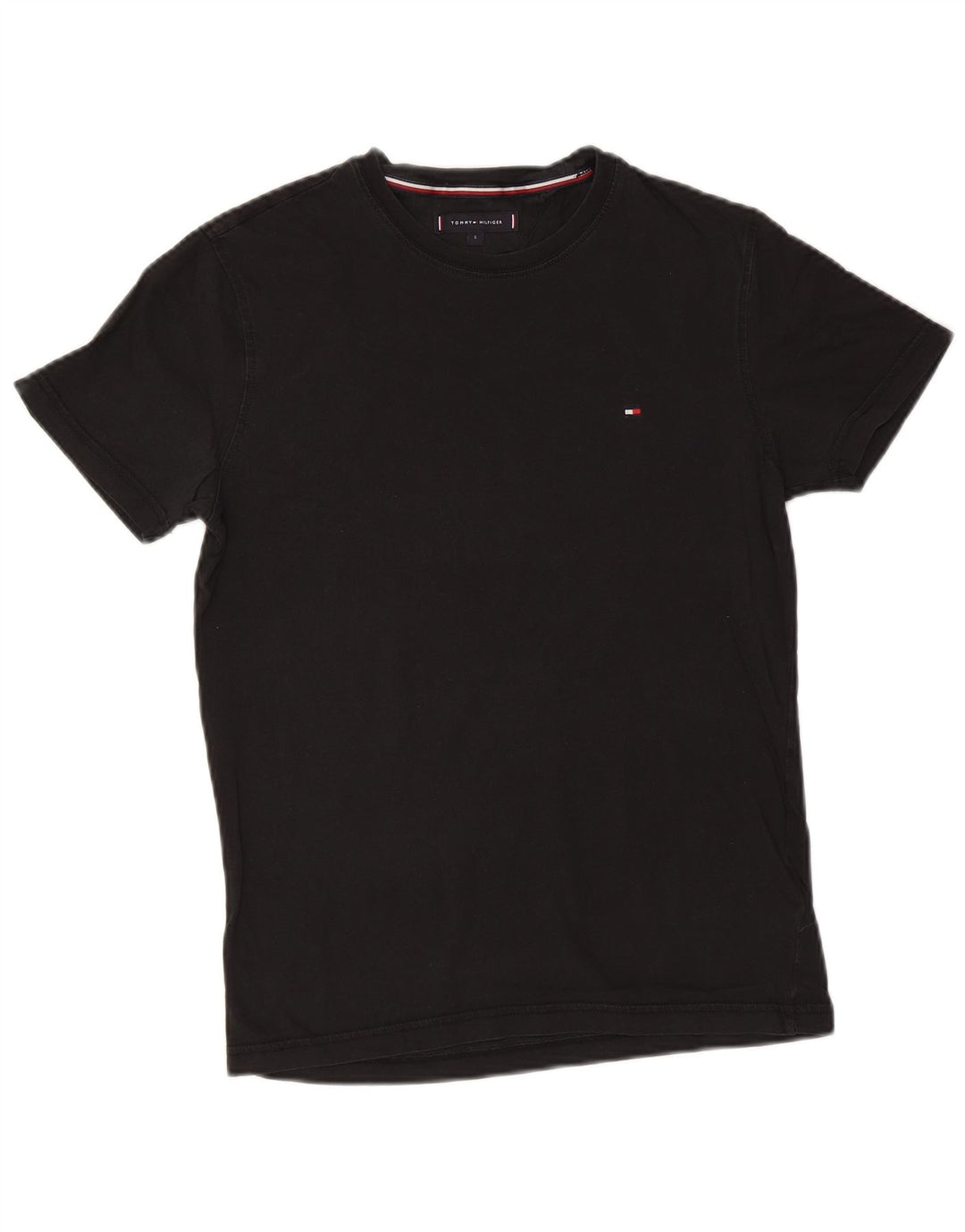 Tommy Hilfiger Mens T-Shirt Top Small Black Cotton