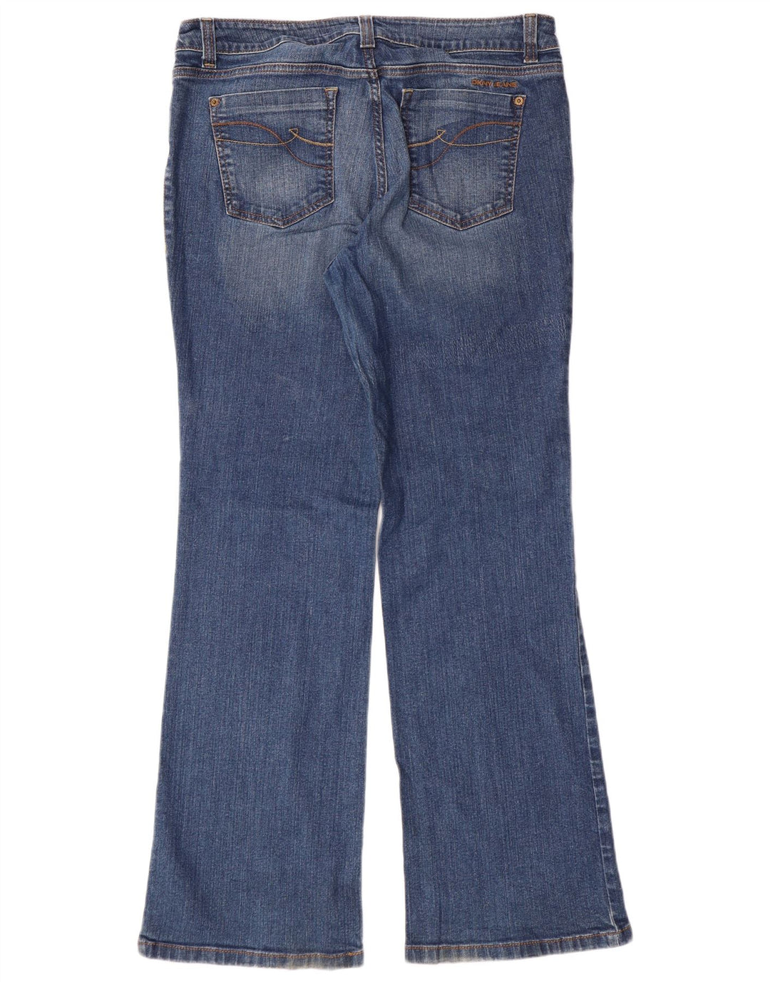 Dkny Womens Bootcut Jeans US 16 2XL W35 L32 Blue Cotton