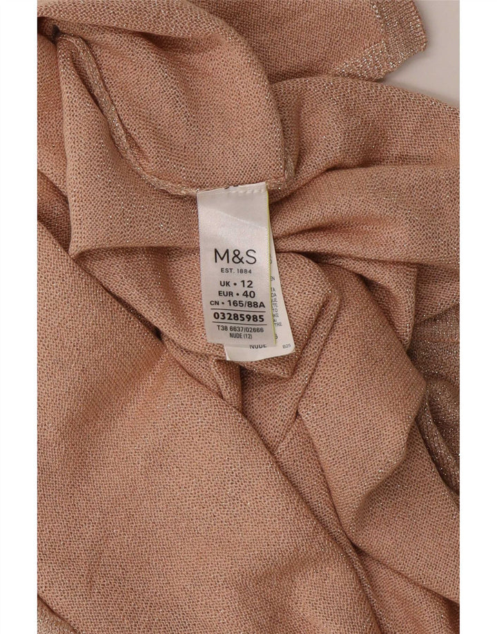 Marks & Spencer Damski top z kamizelką UK 12 w średnim beżowym kolorze wiskozy