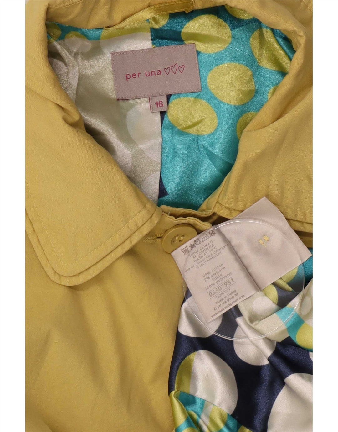 Marks & Spencer Veste blazer Per Una 4 boutons pour femme UK 16 Large Jaune