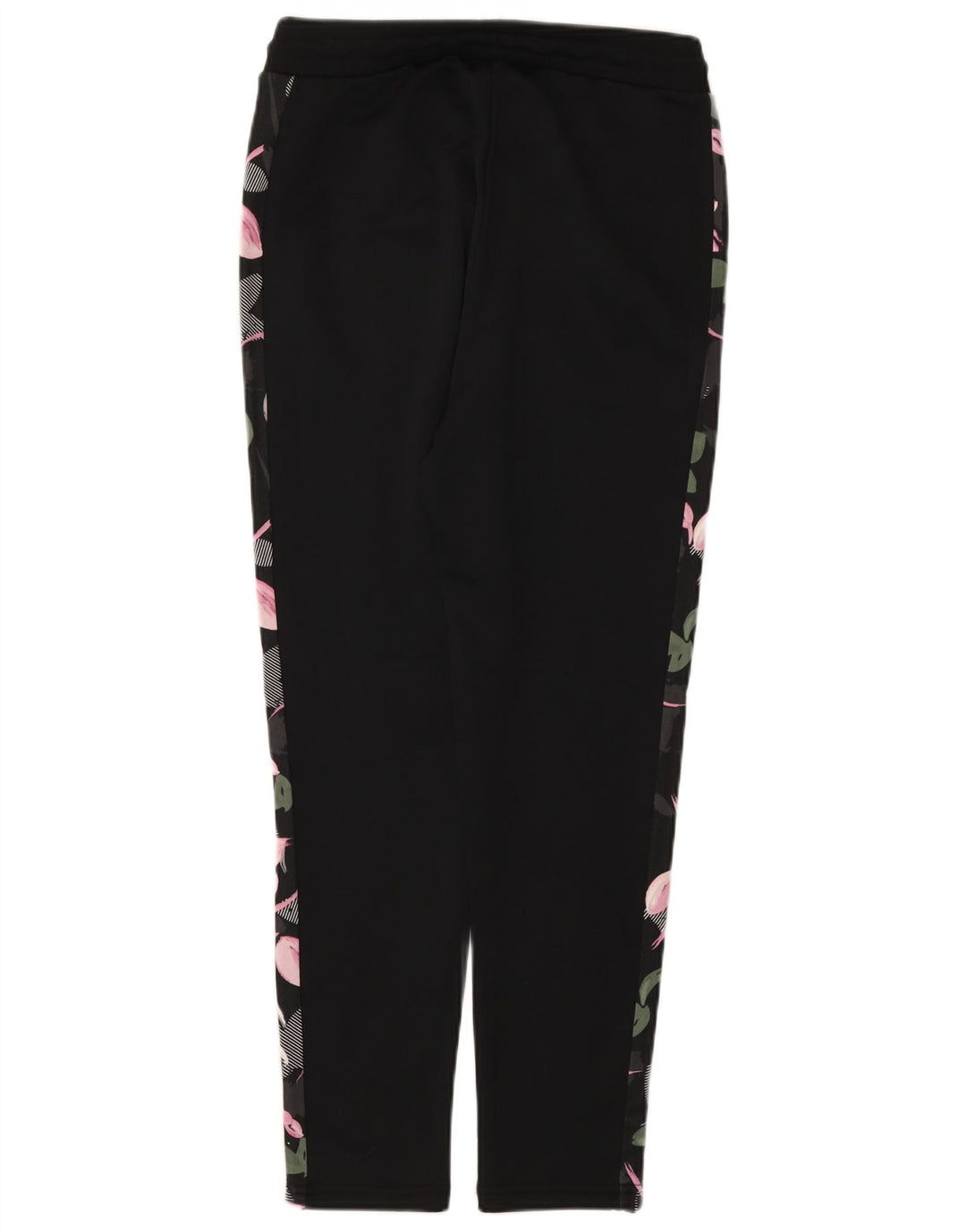 Puma Womens Tracksuit Trousers UK 10 Small Black Floral Polyester