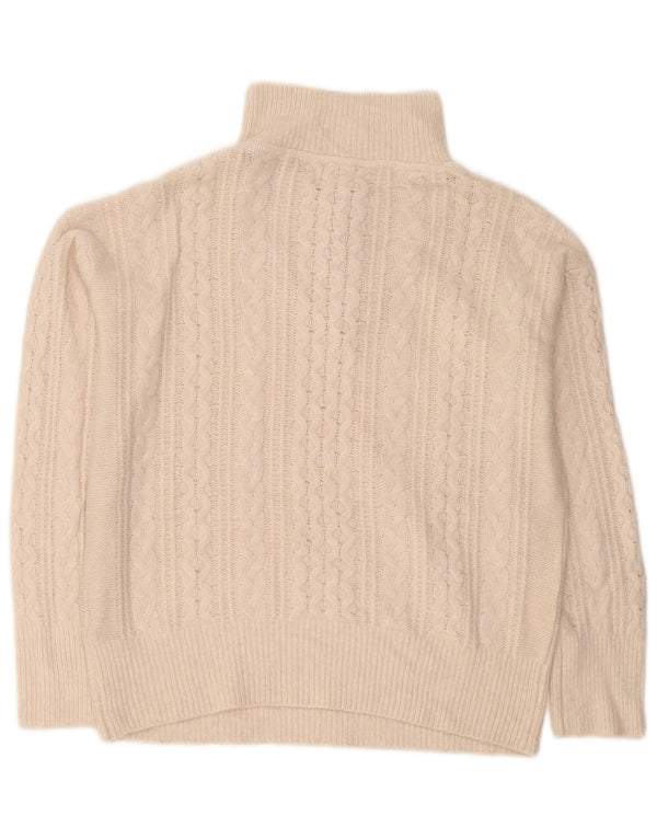 Fat Face Jersey extragrande con cuello y cremallera para mujer UK 40 Medium Off White