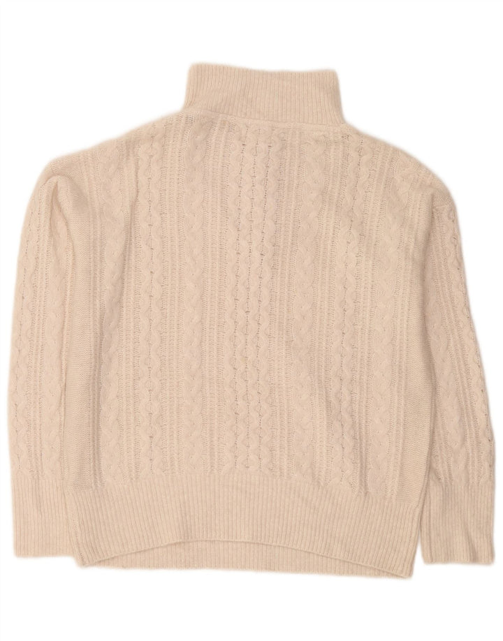 Fat Face Jersey extragrande con cuello y cremallera para mujer UK 40 Medium Off White