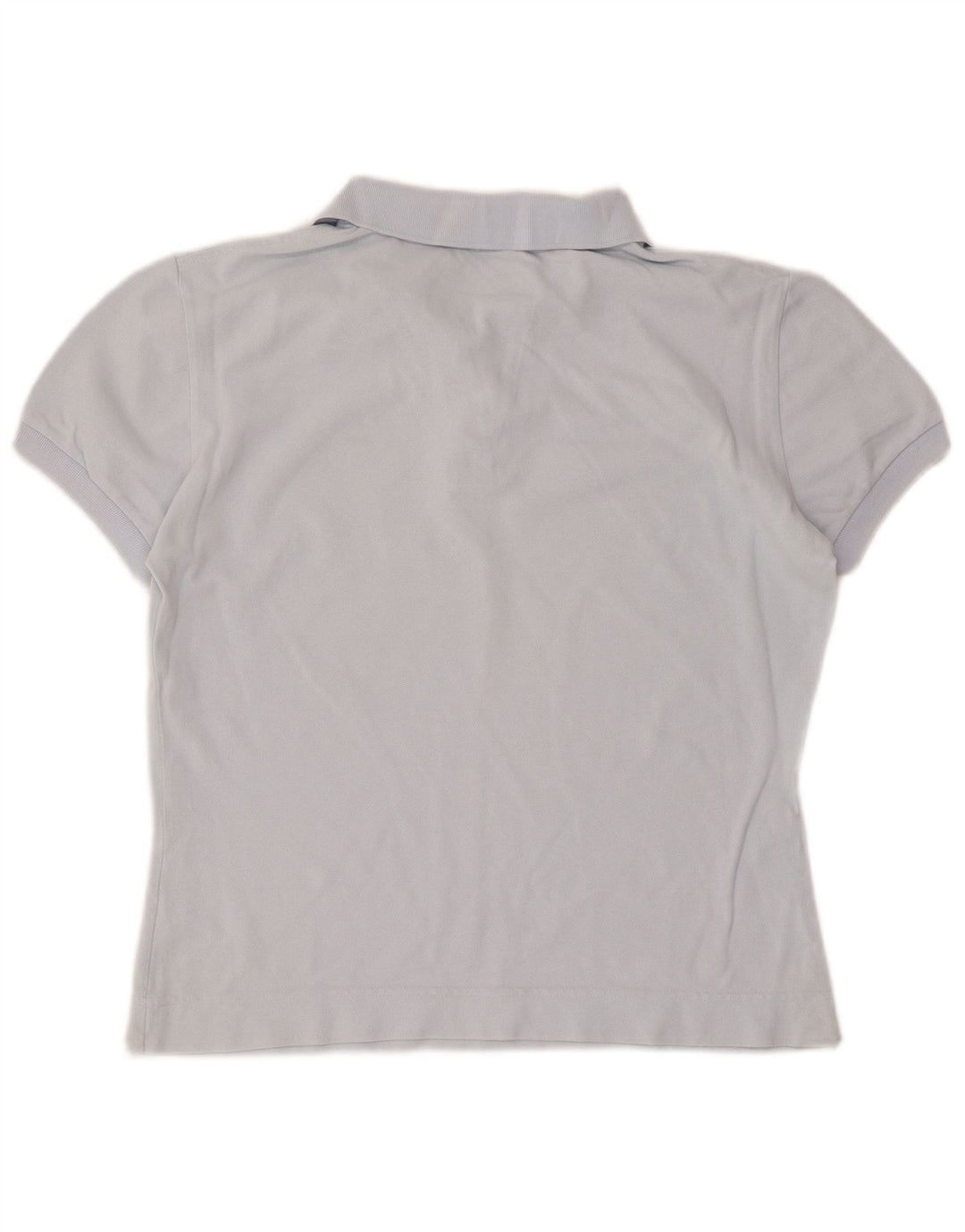 Lacoste Womens Crop Polo Shirt Size 44 Large Blue Cotton