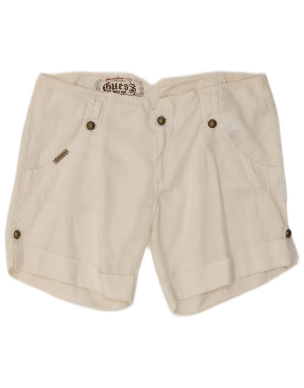 Γυναικείο Casual σορτς Guess W31 Medium White Ramie