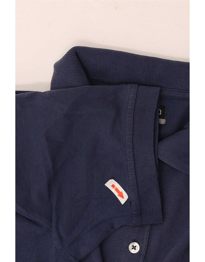 Kappa Womens Polo Shirt UK 12 Medium Navy Blue Cotton