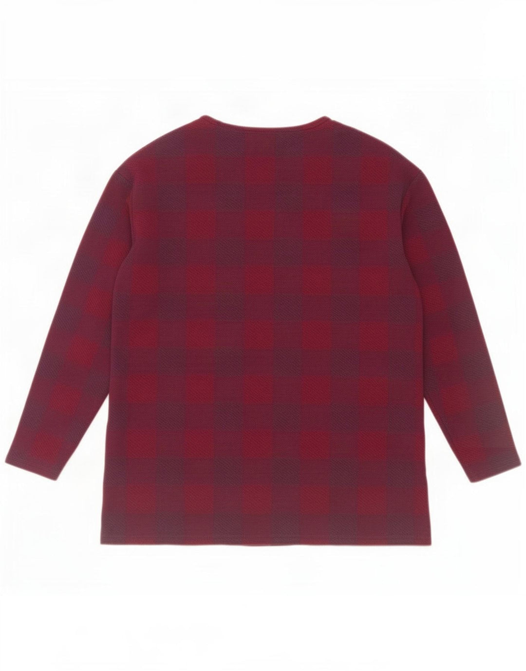 Marks & Spencer Top da donna a maniche lunghe UK 14 Grande poliestere a quadri viola