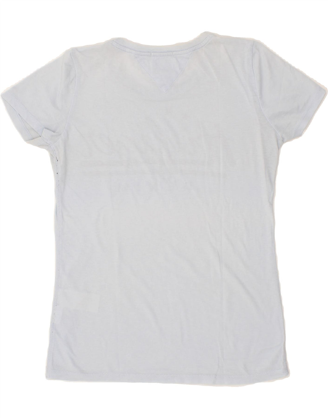 TOMMY HILFIGER Womens Graphic T-Shirt Top UK 12 Medium Blue Vintage Tommy Hilfiger and Second-Hand Tommy Hilfiger from Messina Hembry 
