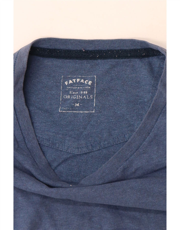 FAT FACE Camiseta Hombre Azul Medio