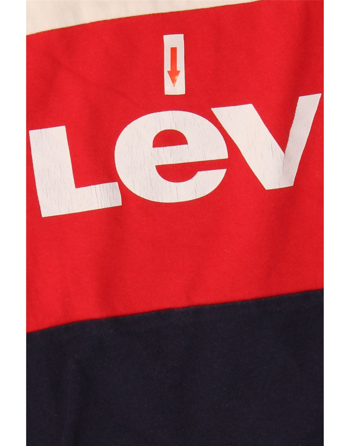 Levi's Womens Crop Graphic T-Shirt Top UK 10 Small Multicoloured