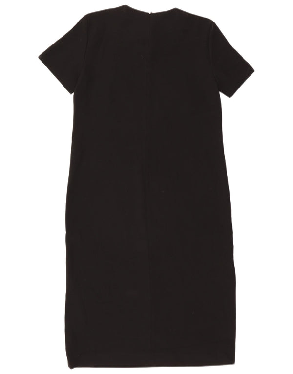 Zara Womens Sheath Dress UK 14 Large Black Polyester