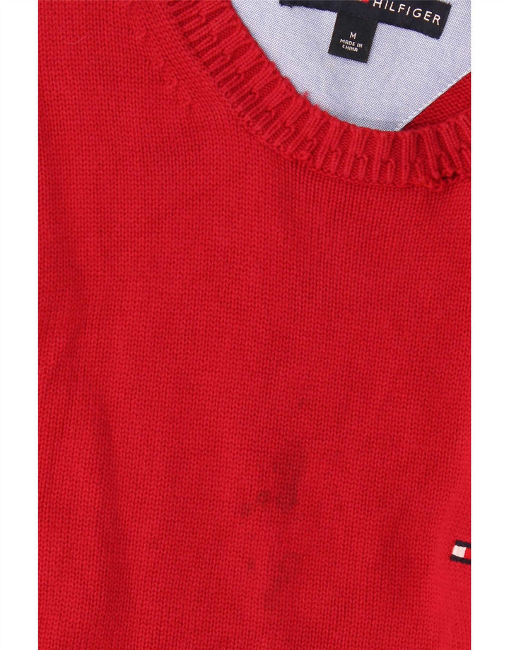 Tommy Hilfiger Mens Boat Neck Jumper Sweater Medium Burgundy