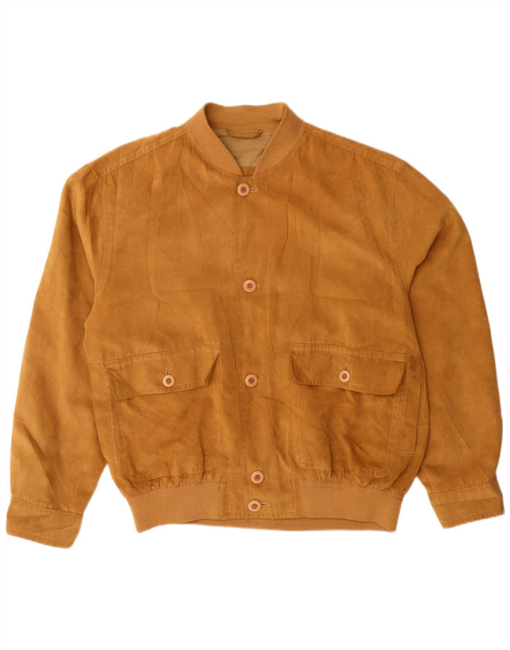 Porto Di Panama Mens Bomber Jacket IT 54 2XL Beige Polyester