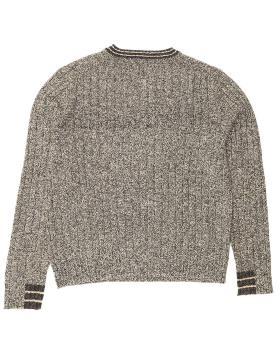 Harmont & Blaine Mens V-Neck Jumper Sweater Small Grey Flecked Lambswool