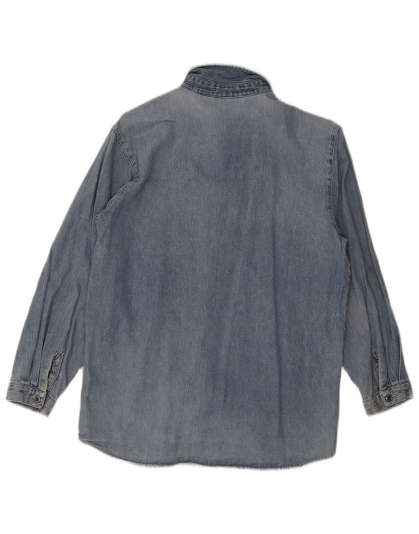Gap Camicia in denim da donna UK 18 XL Cotone a righe blu