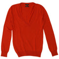 Massimo Dutti Pull col V pour femme UK 10 Petite soie orange