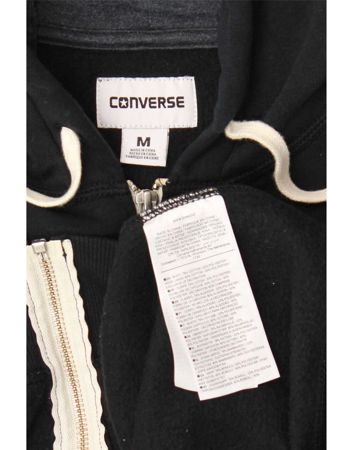 Converse Sweat à capuche zippé pour homme en coton bleu marine moyen