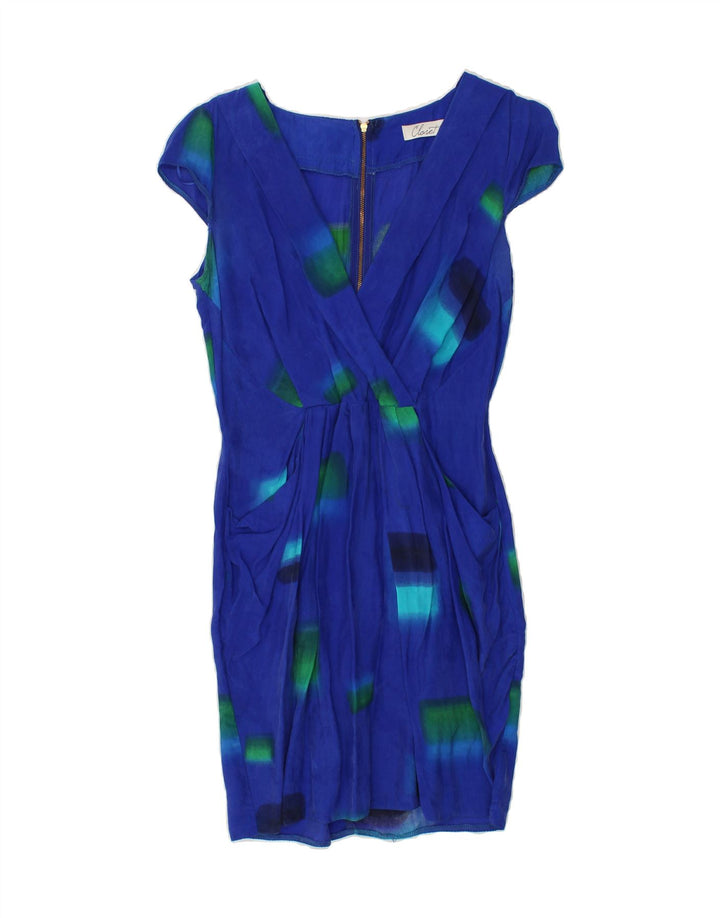 CLOSET Womens Sheath Dress UK 12 Medium  Blue Geometric Vintage CLOSET and Second-Hand CLOSET from Messina Hembry 