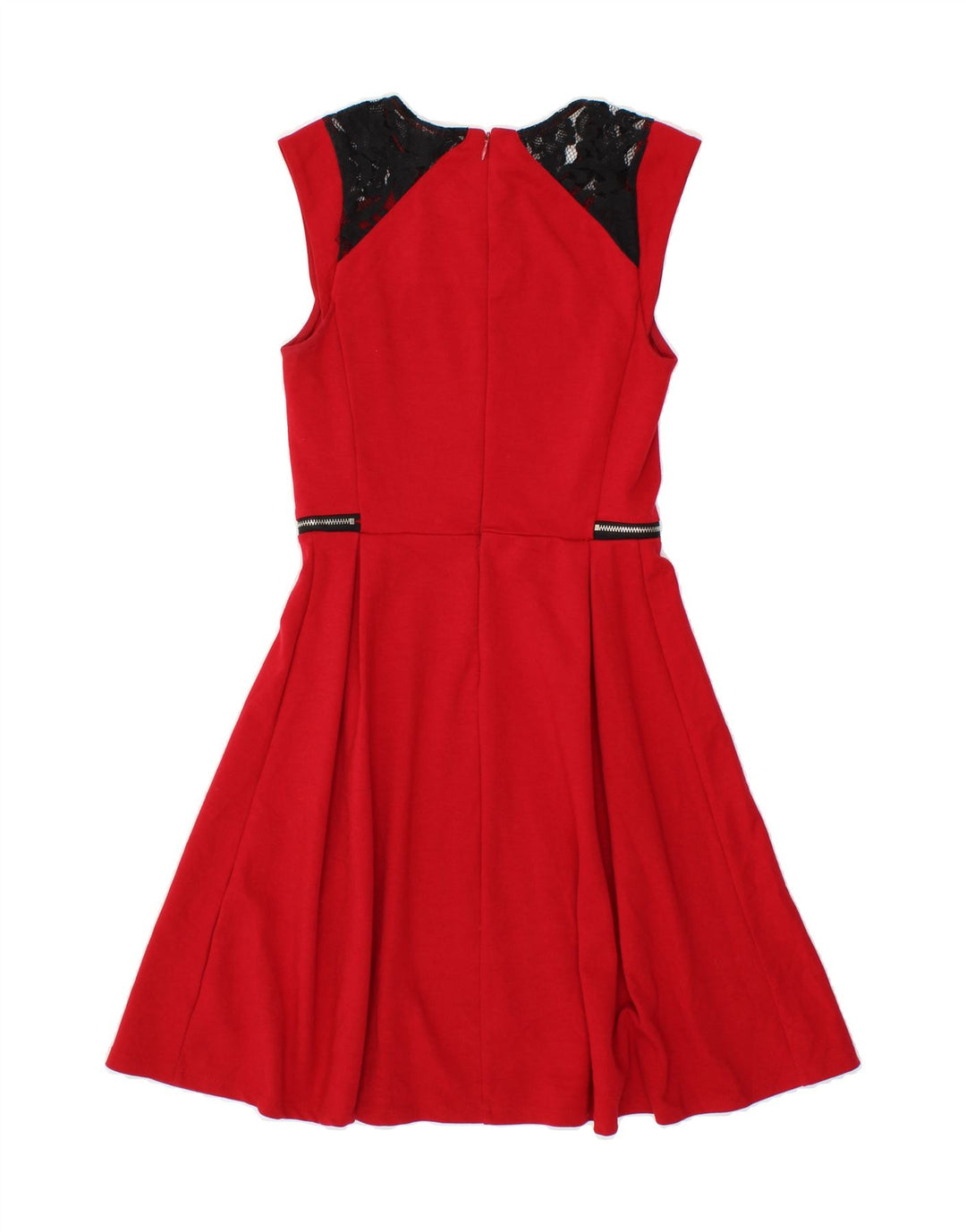 MOSSIMO Womens Sleeveless Swing Dress UK 10 Small Red Floral Polyester Vintage Mossimo and Second-Hand Mossimo from Messina Hembry 