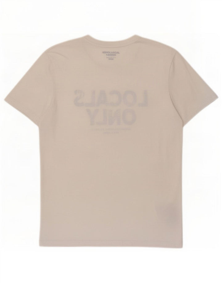 Jack & Jones Hombre Regular Fit Graphic T-Shirt Top Medio Blanco Poliéster