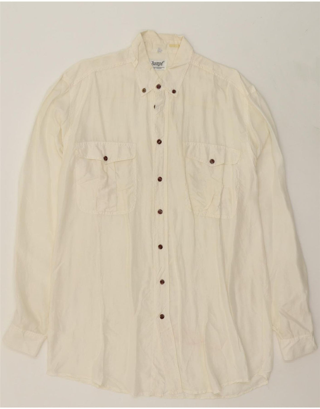 HAUPT Mens Shirt Size 39/40 Medium White Vintage Haupt and Second-Hand Haupt from Messina Hembry 